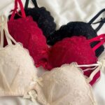 Embossed Bow Beauty Bra