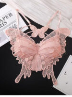 Embroidered Butterfly Lace Bra