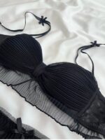 Mesh Bow No Ring Bikini Set - Image 3