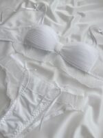 Mesh Bow No Ring Bikini Set - Image 2