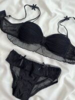 Mesh Bow No Ring Bikini Set - Image 6