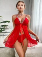 New Lace Mesh Night Dress - Image 5