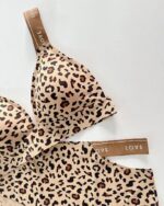 Leopard Printed Ice Silk Bikini Set - Image 2