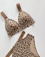 Leopard Printed Ice Silk Bikini Set - Image 6