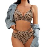 Leopard Printed Ice Silk Bikini Set - Image 3
