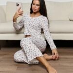 Rose Printed PJ Set