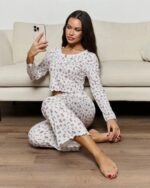 Rose Printed PJ Set