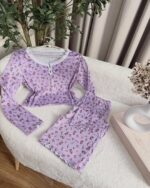 Rose Printed PJ Set - Image 4