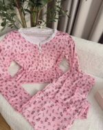 Rose Printed PJ Set - Image 3