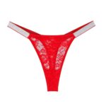 Midnight Glamour Shine Strap Lace Thong - Image 2
