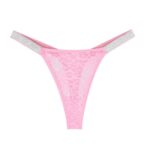 Midnight Glamour Shine Strap Lace Thong - Image 3