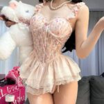 Sexy Floral Print Fishbone Backless Deep V Suspenders Sleeveless Dress - Image 4